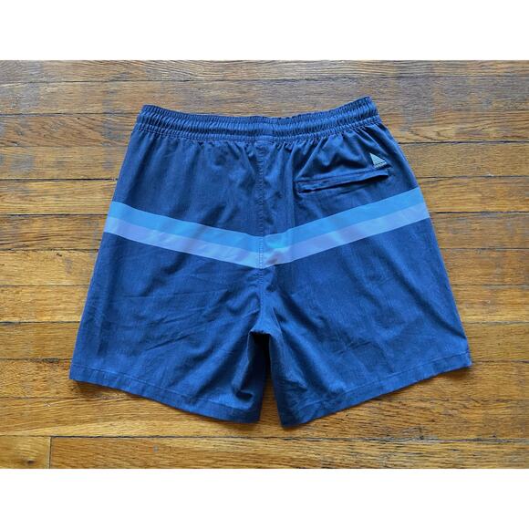 FAIR HARBOR Gray/Blue Striped Swim Shorts sz XL - Picture 6 of 11